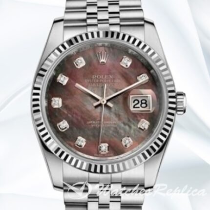 Rolex Datejust 116234BKMDJ Men's 36mm Watch Mother of Pearl Dial