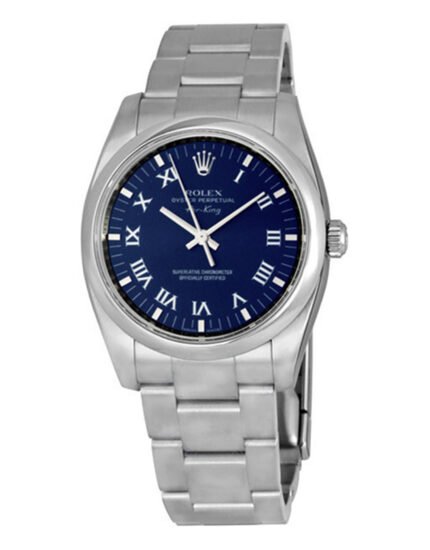 Rolex Air King Blue Dial Stainless Steel Bracelet Automatic Men's Watch 36 MM