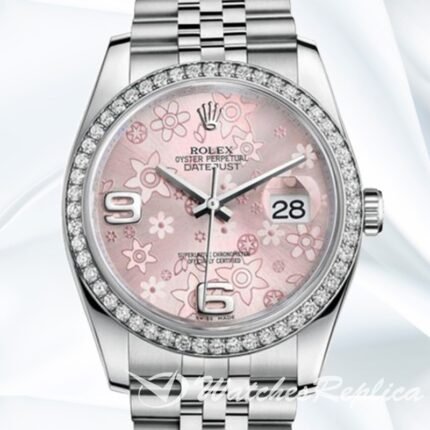 Rolex Datejust 116244PFAJ Men's 36mm Diamond Bezel Watch