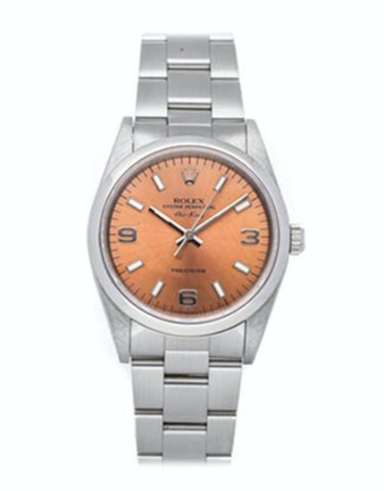 Rolex Air King Stainless Steel Case Surrounding Pink Dial 36 MM