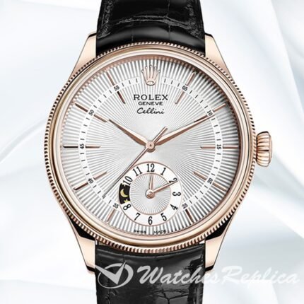 Rolex Cellini 39mm Men's m50525 0009 Rose Gold tone Silver Dial
