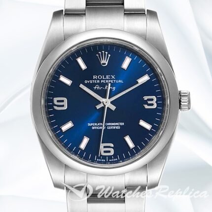 Rolex Air king Men's m114200 0014 36mm Silver tone Stainless Steel