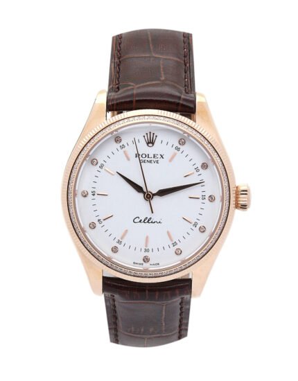 Rolex Cellini White Dial Leather Strap Lady 4233/8 25MM
