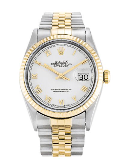 Rolex Datejust White Dial Roman Markers 16233 36MM