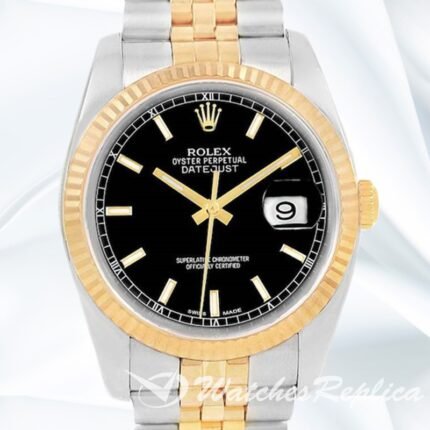 Rolex Datejust 36mm Men's 116233BKSJ Silver tone