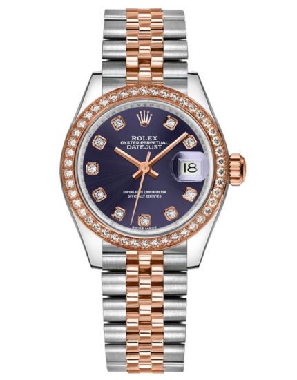 Rolex LadyDatejust Purple Diamond Dial Watch 279381RBR 28MM