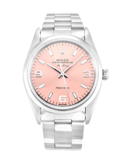 Rolex Air King Pink Dial White Case 14000 36MM