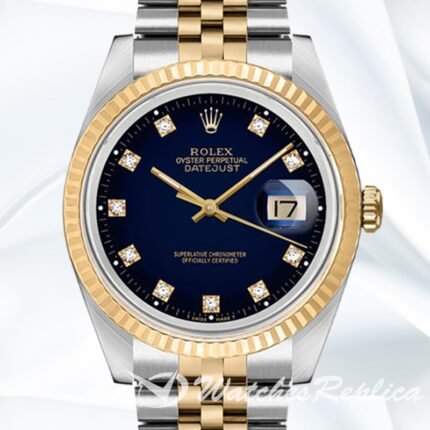 Rolex Datejust 16233BLDJ Men's 36mm Blue Vignette Dial Watch