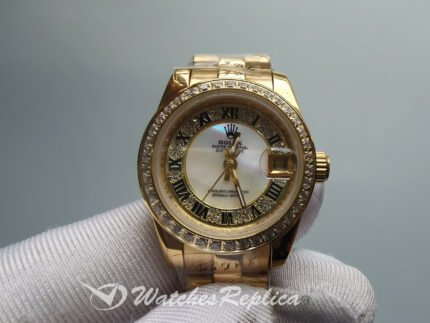 Rolex Datejust 28mm Jubilee 18k Yellow Gold And Diamond Dial For Women Watch