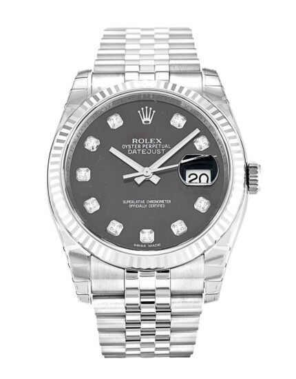 Rolex Datejust Black Dial Diamond Markers 116234 36MM