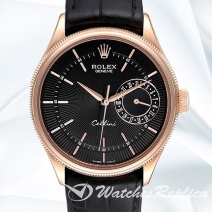 Rolex Cellini Men's 39mm m50515 0011 Black Dial