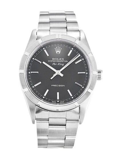 Rolex Air King Black Dial White Case 14010 36MM
