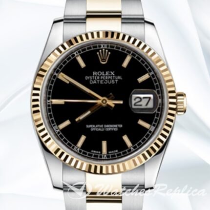 Rolex Datejust 116233BKSO Men's 36mm Silver tone Watch