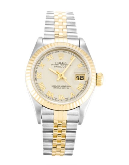 Rolex Datejust Yellow Gold Case Roman Markers Lady 69173 26MM
