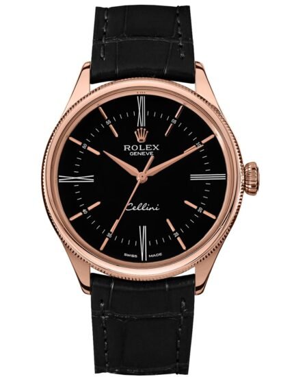 Rolex Cellini Time Black Dial Men's Watch 50505 39MM